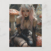 Carte Postale Blond dans la forêt des champignons (Devant)