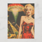 Carte Postale Blond et l'Imaginaire scifi du désert de la Pyrami (Devant)