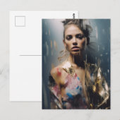 Carte Postale Blond Fashion Model Photographie (Devant / Derrière)