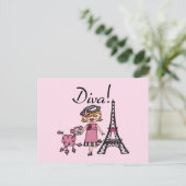 Carte Postale Blond Hair Diva (Debout devant)