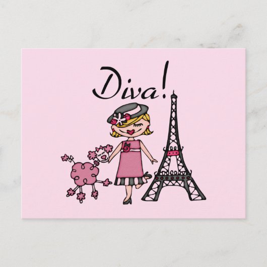 Carte Postale Blond Hair Diva (Devant)
