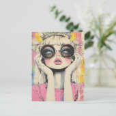 Carte Postale Blond Queen Rolls Eyes (Debout devant)