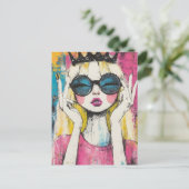 Carte Postale Blond Queen With a Black Crown (Debout devant)