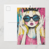 Carte Postale Blond Queen With a Black Crown (Devant / Derrière)