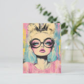 Carte Postale Blond Queen With a Tiny Crown (Debout devant)