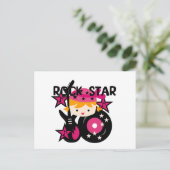 Carte Postale Blond Rock Star Girl (Debout devant)