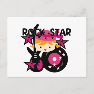 Carte Postale Blond Rock Star Girl
