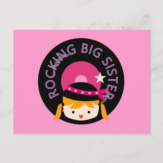 Carte Postale Blond Rocking Big Sister (Devant)