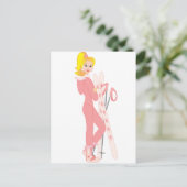 Carte Postale Blond Skier (Debout devant)
