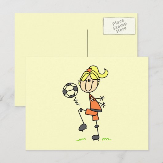 Carte Postale Blond Stick Figure (Devant / Derrière)