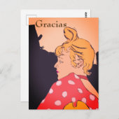 Carte Postale Blond Woman, Gracias, change text Postcard (Devant / Derrière)