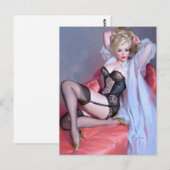 Carte Postale Blonde arrière de la souris vers le haut (Devant / Derrière)