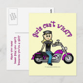 Carte Postale Blonde Biker (Devant / Derrière)