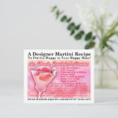 Carte postale Blonde Bombshell Martini Recette (Debout devant)