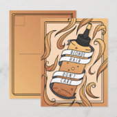 Carte Postale Blonde Bouteille de teinture de cheveux Feminine C (Devant / Derrière)