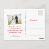 Carte Postale Blonde Cartoon Couple Mr & Mrs Mariage Merci (Dos)