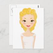 Carte Postale Blonde Girl (Devant / Derrière)