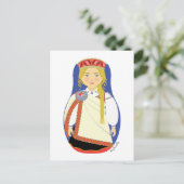 Carte postale Blonde Matryoshka en Lettonie (Debout devant)