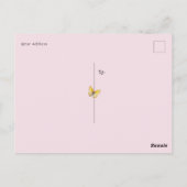 Carte Postale Blonde mignonne Fée Lapin de Pâques Papillons lapi (Dos)