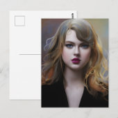 Carte Postale Blonde sexy (Devant / Derrière)
