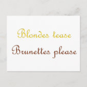Carte Postale Blondes&Brunettes (Devant)