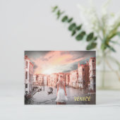 Carte Postale Blondie Dans Venise Romantique (Debout devant)