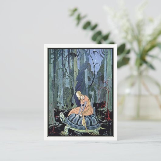 Carte Postale Blondine and the Turtle par Virginia Sterrett (Debout devant)