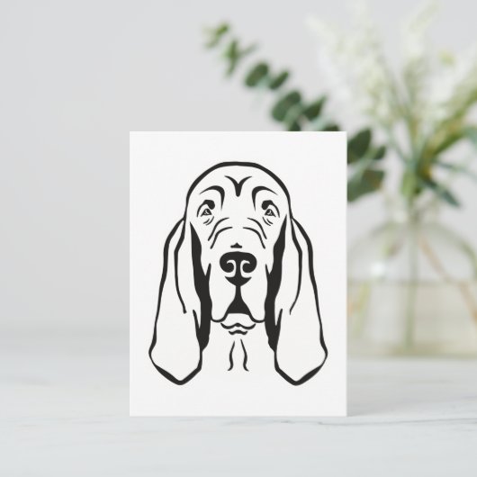 Carte Postale Bloodhound (Debout devant)