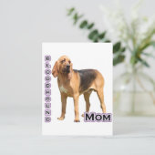 Carte Postale Bloodhound Maman 4 (Debout devant)