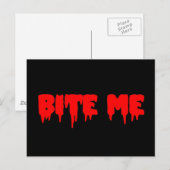 Carte Postale Bloody "Bite Me" (Devant / Derrière)