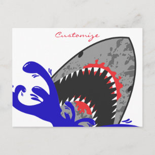 Carte Postale Bloody Shark Jaws Thunder_Cove