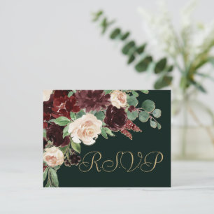 Carte Postale Bloom rustique   Terracotta et Marsala Red RSVP