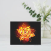 Carte Postale Blooming Fire Rose (Debout devant)