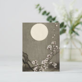 Carte Postale Blooming Plum Blossom à la Pleine lune par Ohara K (Debout devant)