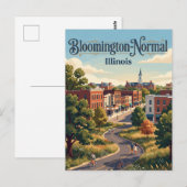 Carte Postale Bloomington-Normal, Illinois (Devant / Derrière)