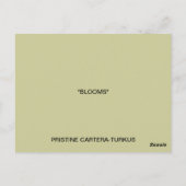 CARTE POSTALE BLOOMS (Dos)