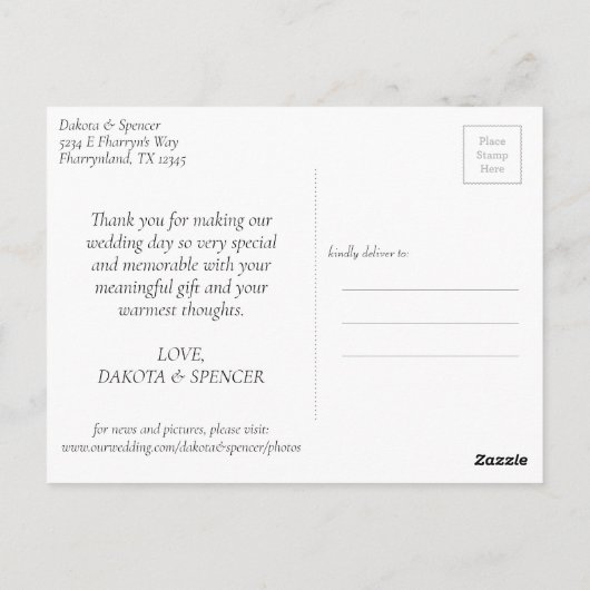 Carte Postale Blooms rustiques | Terracotta 2 Photo Love and Tha (Dos)