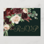 Carte Postale Blooms rustiques | Terracotta et Marsala RSVP Entr (Devant)