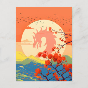 CARTE POSTALE BLOSSOM NATURE MOUNTAINE DRAGON