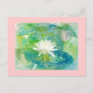 Carte Postale Blossom Nénuphar blanc