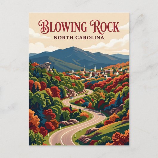 Carte Postale Blowing Rock États-Unis (Devant)