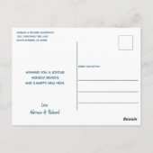 Carte Postale Blue 3 photo Noël (Dos)