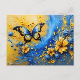 Carte Postale Blue and Yellow Butterfly # 2