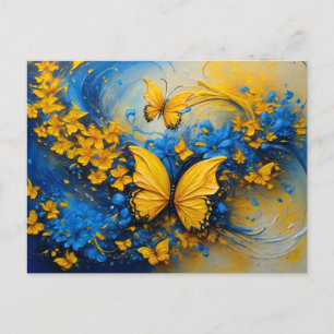 Carte Postale Blue and Yellow Butterfly # 3