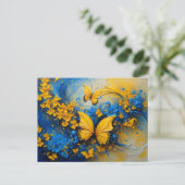 Carte Postale Blue and Yellow Butterfly # 3 (Debout devant)