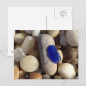 Carte postale Blue Beach Glass (Devant / Derrière)