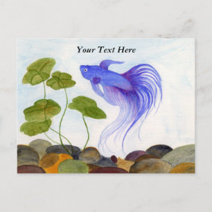 Carte postale Blue Betta Fish