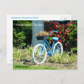 Carte postale Blue Bicycle Sud-Ouest de la Floride (Devant / Derrière)