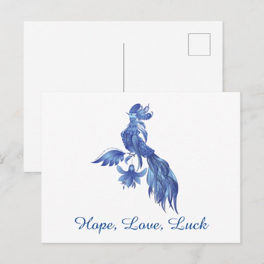 Carte postale Blue Bird Phoenix (Devant / Derrière)