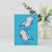 Carte postale "Blue birds" (Debout devant)